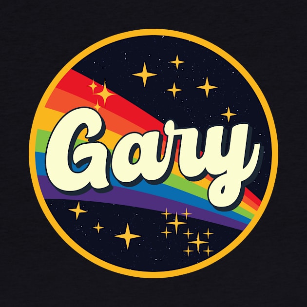 Gary // Rainbow In Space Vintage Style by LMW Art